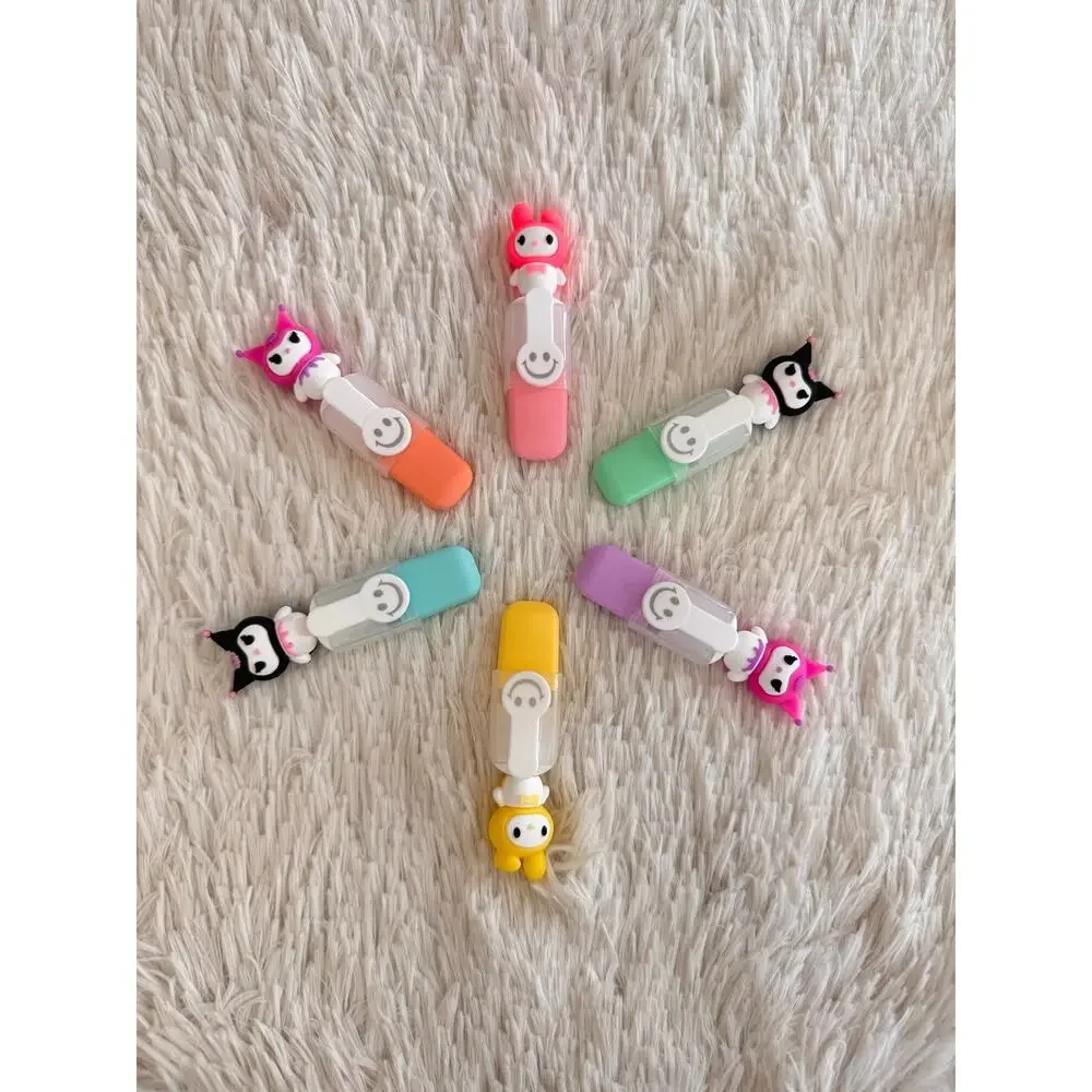 Sanrio My Melody and Kuromi highlighters in a set of 6.